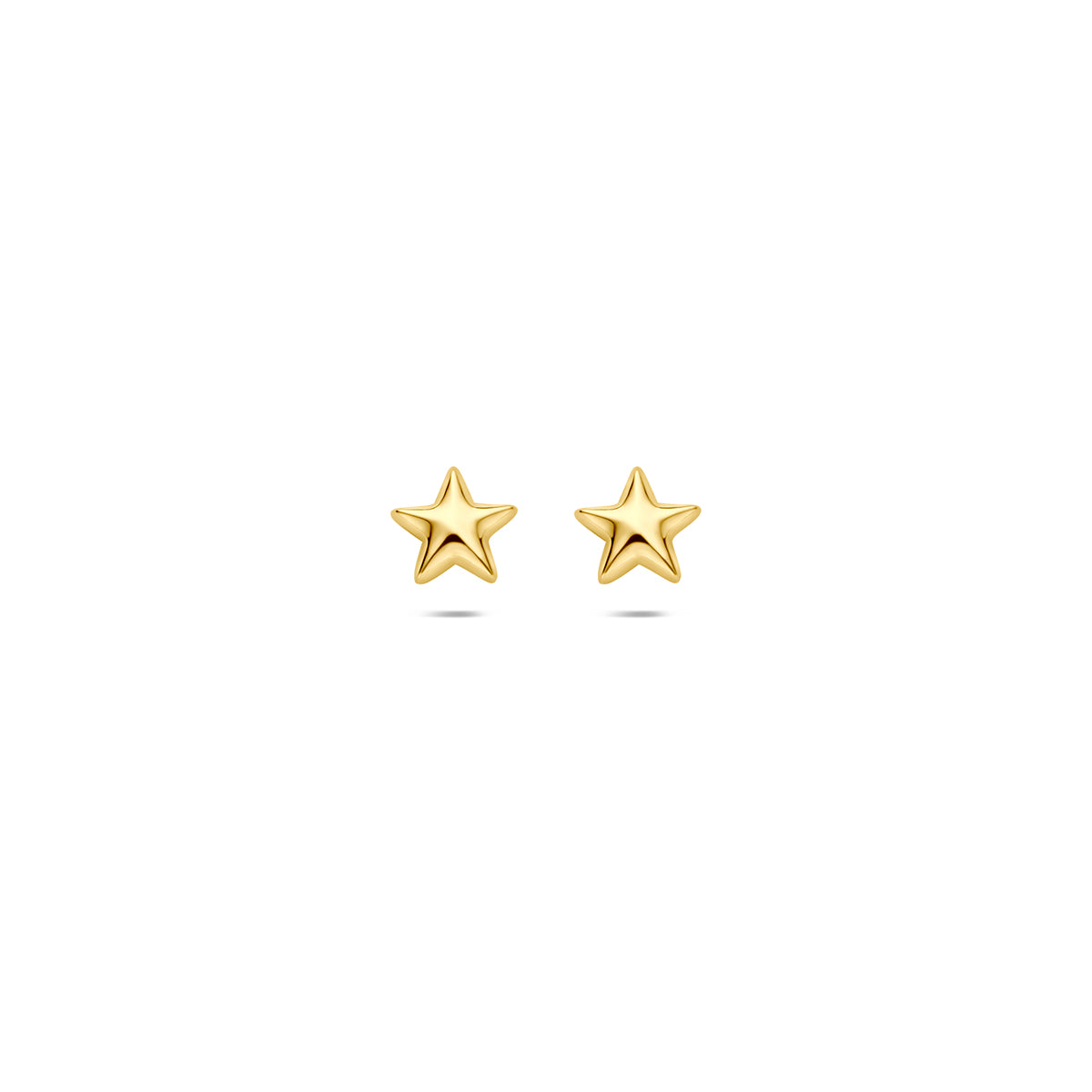 Ohrstecker in Form eines 4 mm großen Sterns aus 9 Karat Gelbgold