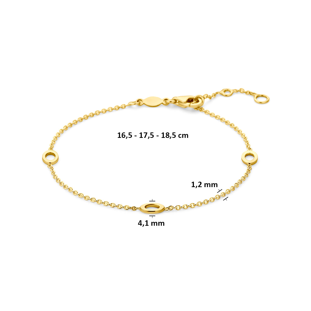 9k armband 9K geel