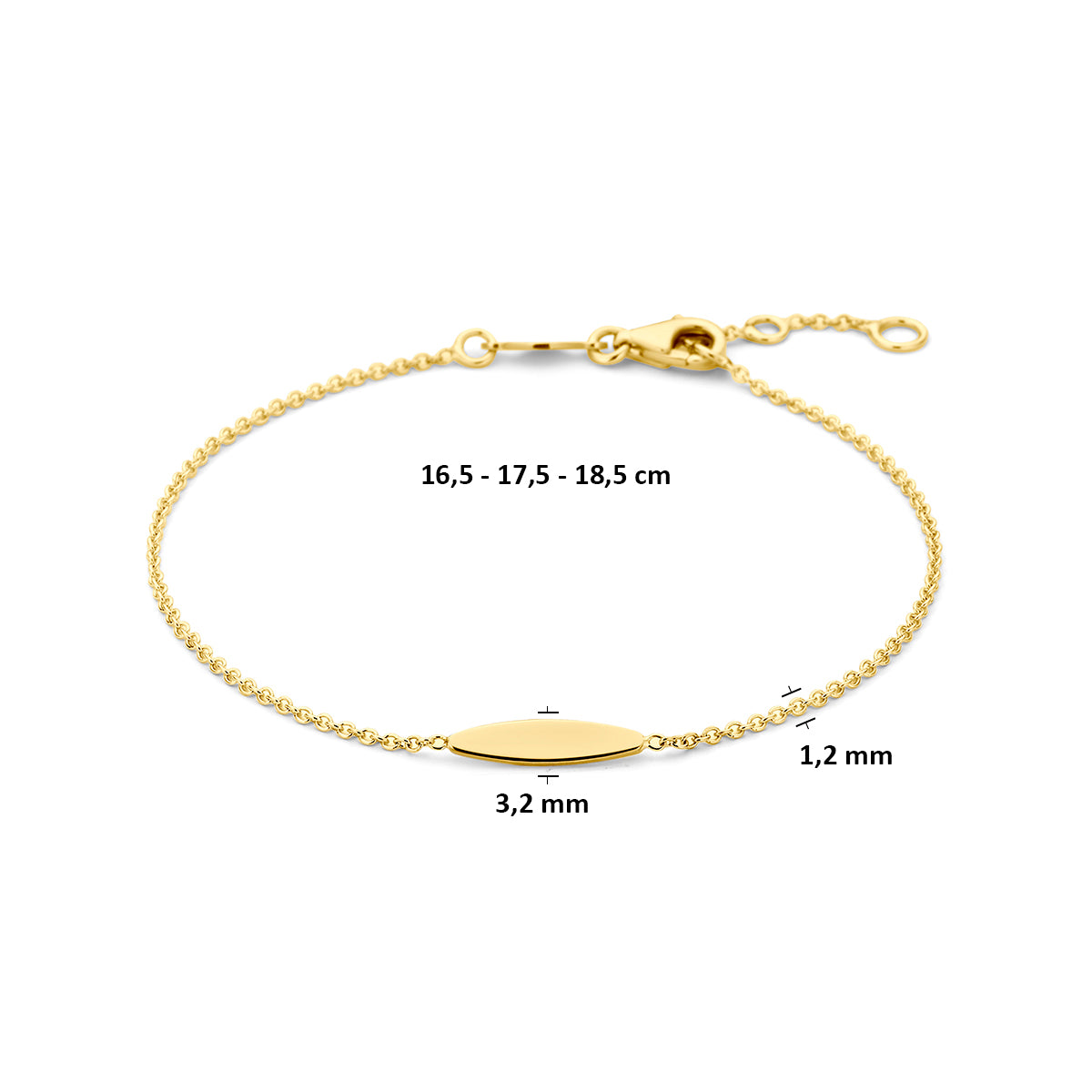 9k armband 9K geel