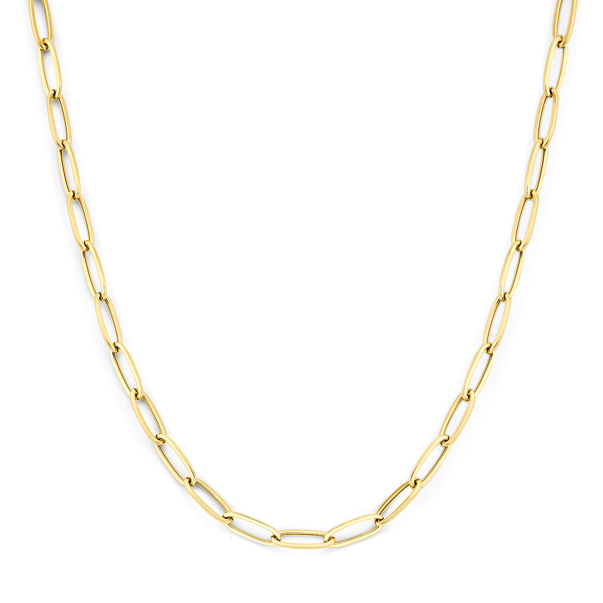 Collier aus 9K Gelbgold mit einer Breite von 5,7 mm und einer Länge von 45 cm