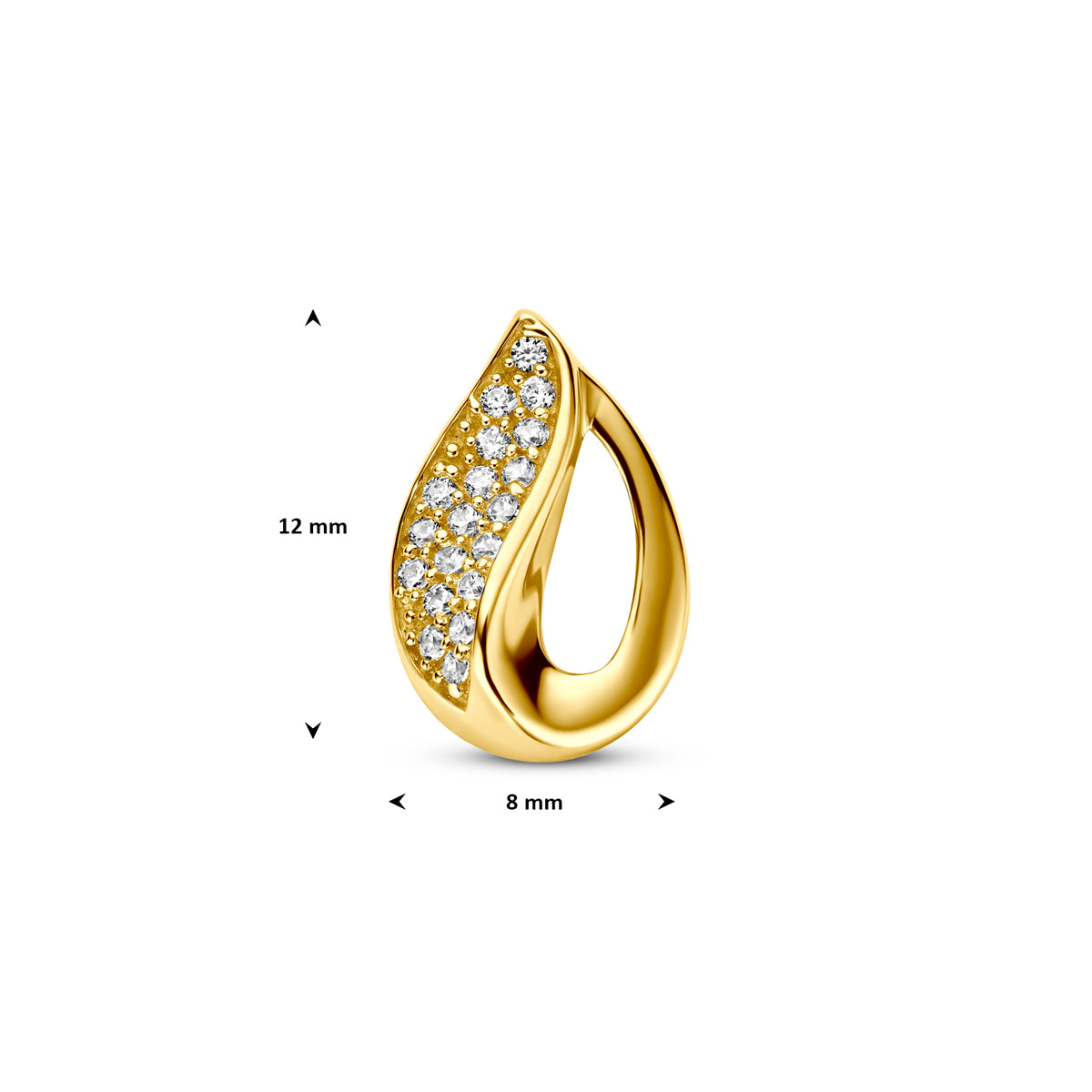 9k hanger zirkonia 9K geel
