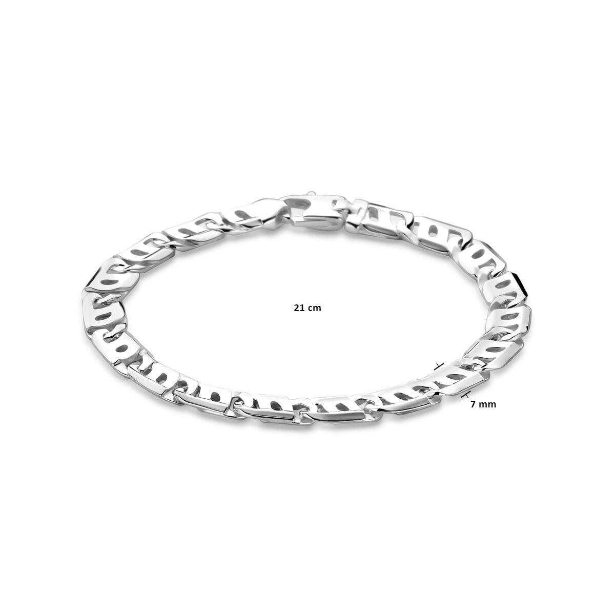 Armband 7,0 mm Silber weiß