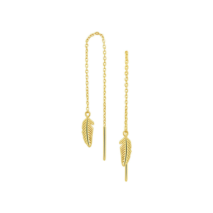 Durchziehohrringe Frühling 14K Gelbgold