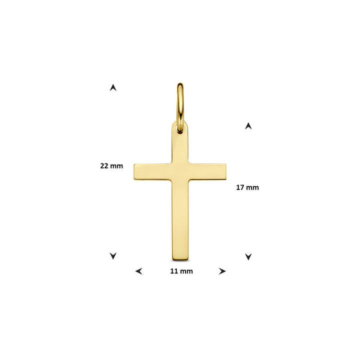 Anhänger Kreuz 14K Gelbgold