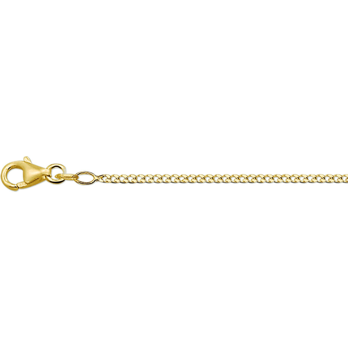 Gourmette 4-seitiger Schliff 1,7 mm 14K Gelbgold