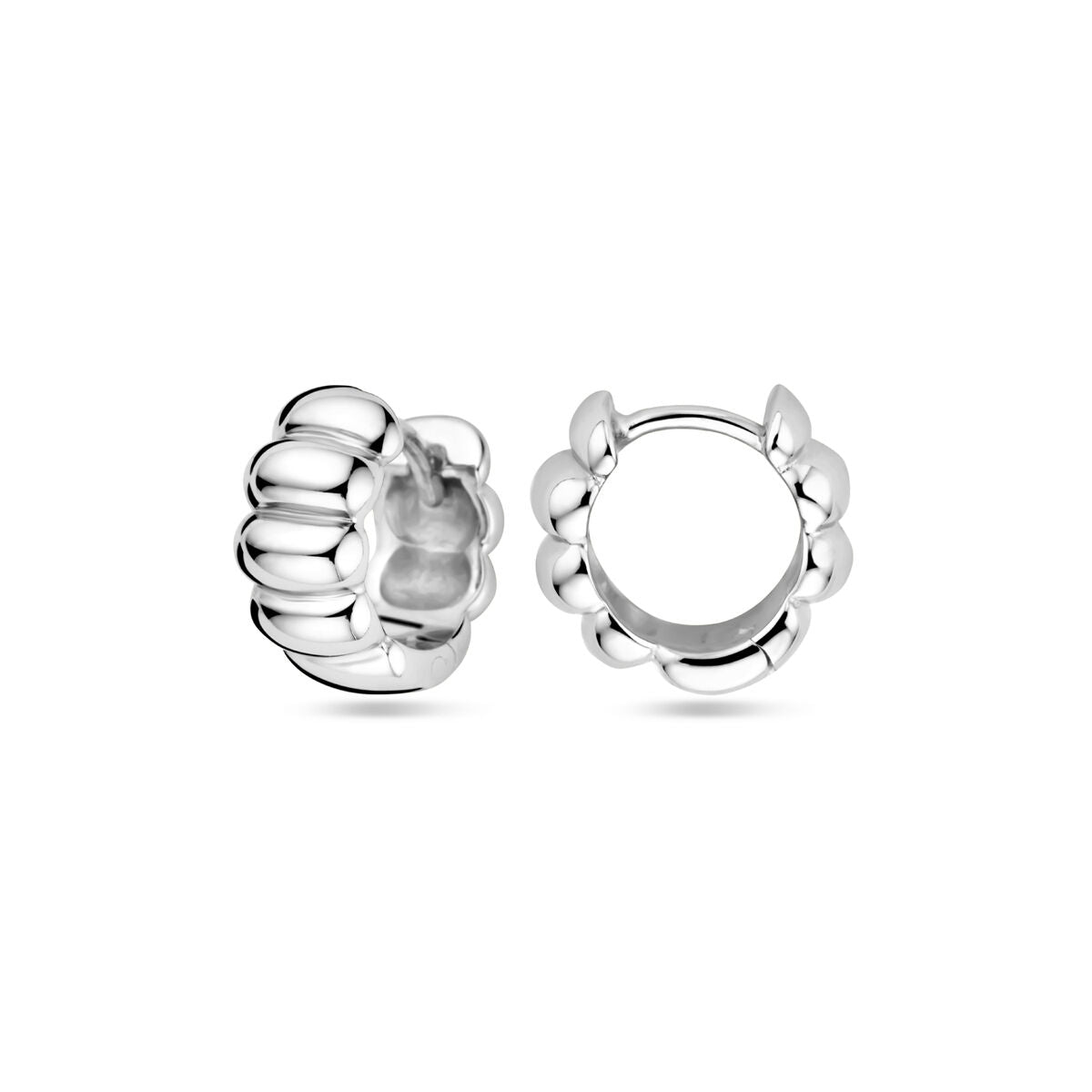 Klappcreolen 11,5 mm Silber rhodiniert
