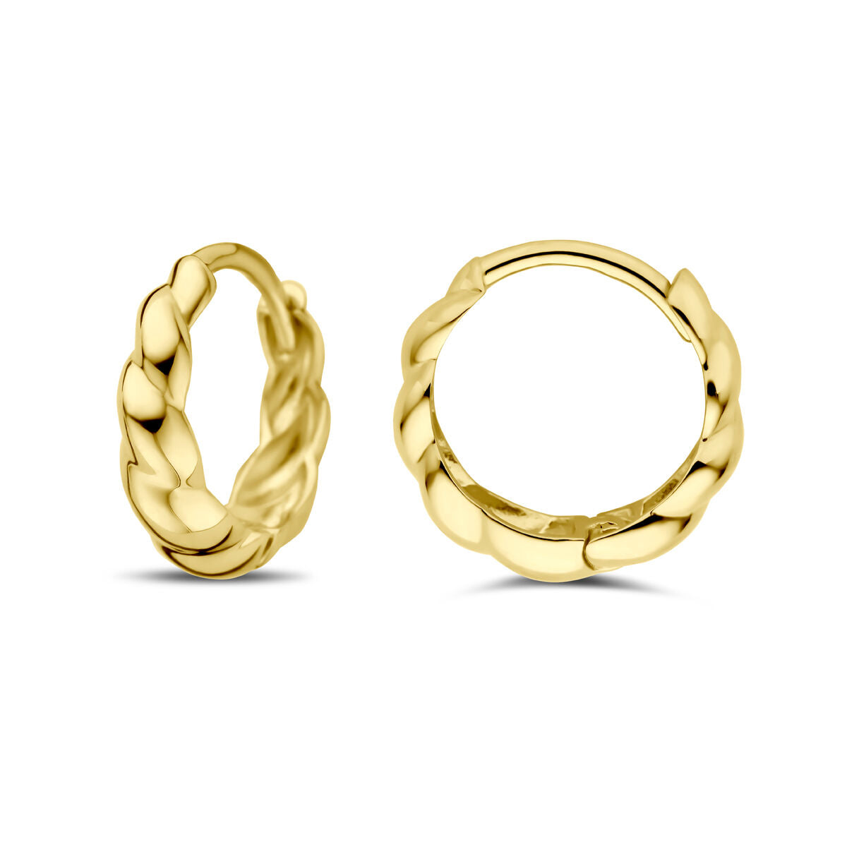 Klappohrringe 13 mm 14K Gelbgold