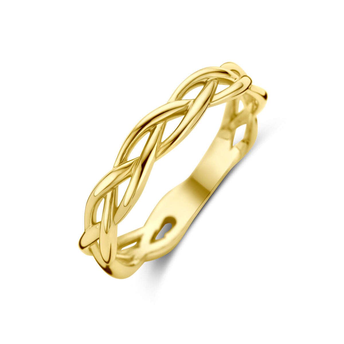 Ring aus 14K Gelbgold mit geflochtenem Design