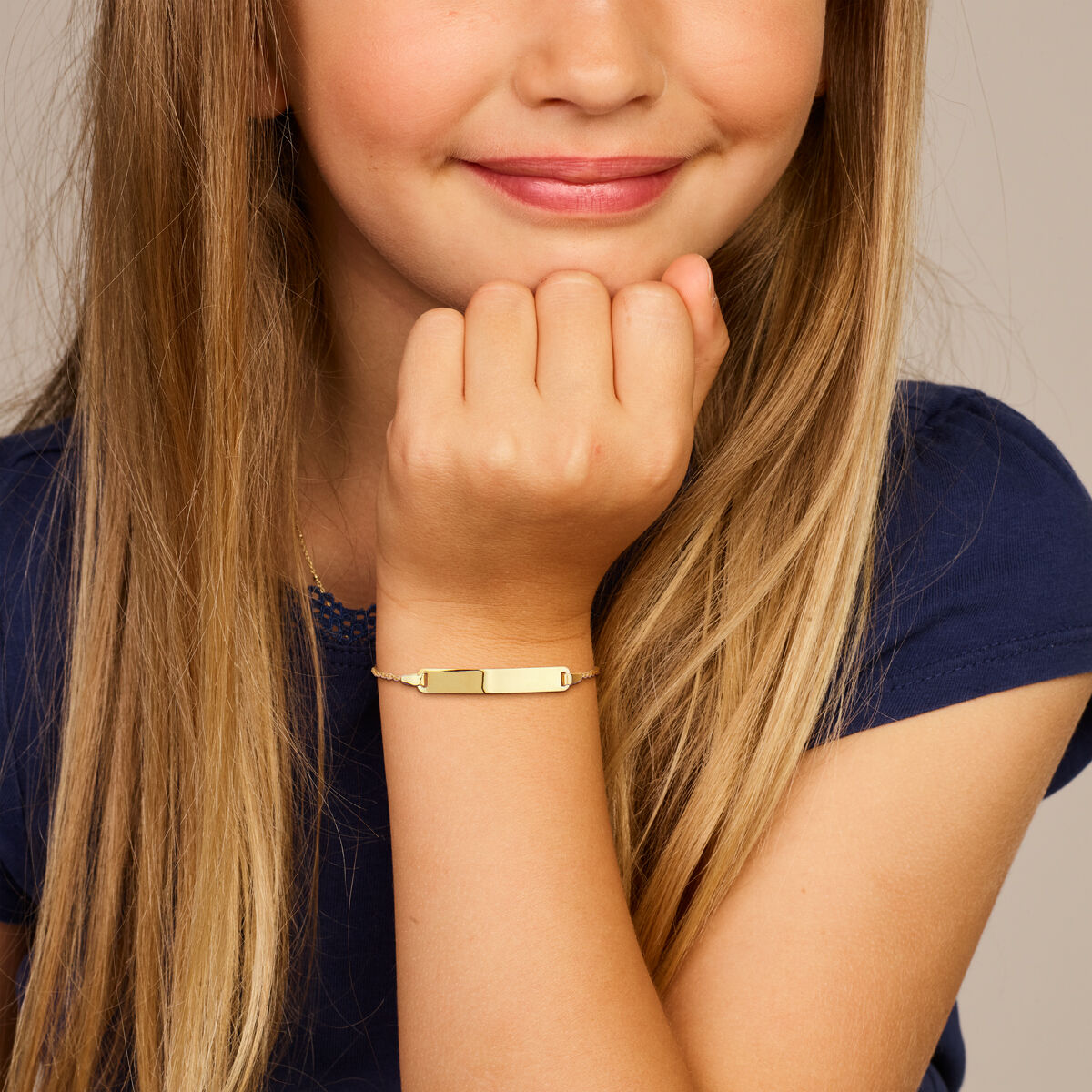 9K Gravur Armband Platte 4,0 mm 9 Karat