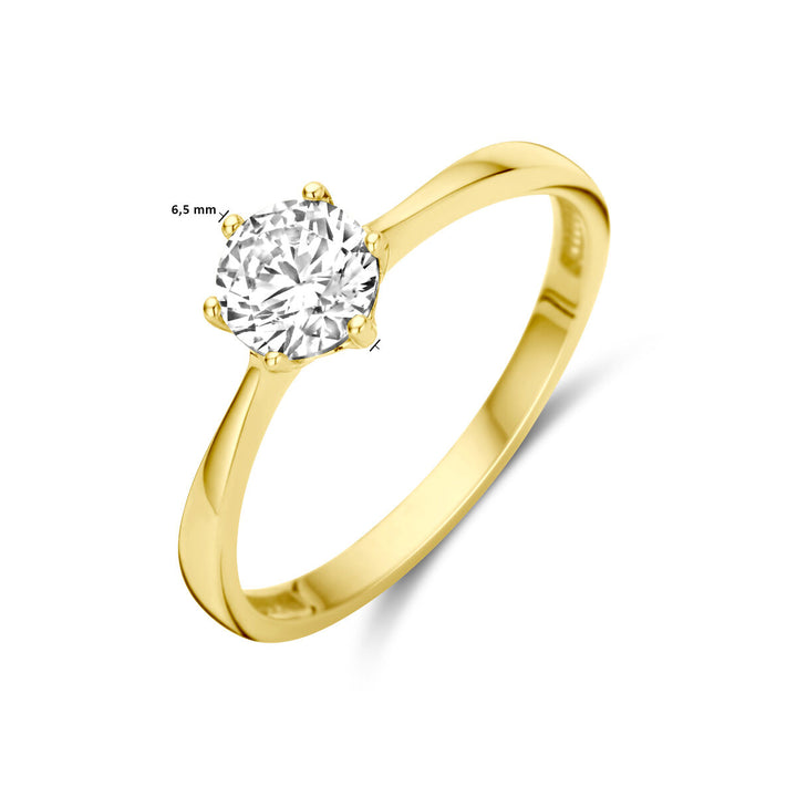 Ring Zirkonia 14K Gelbgold