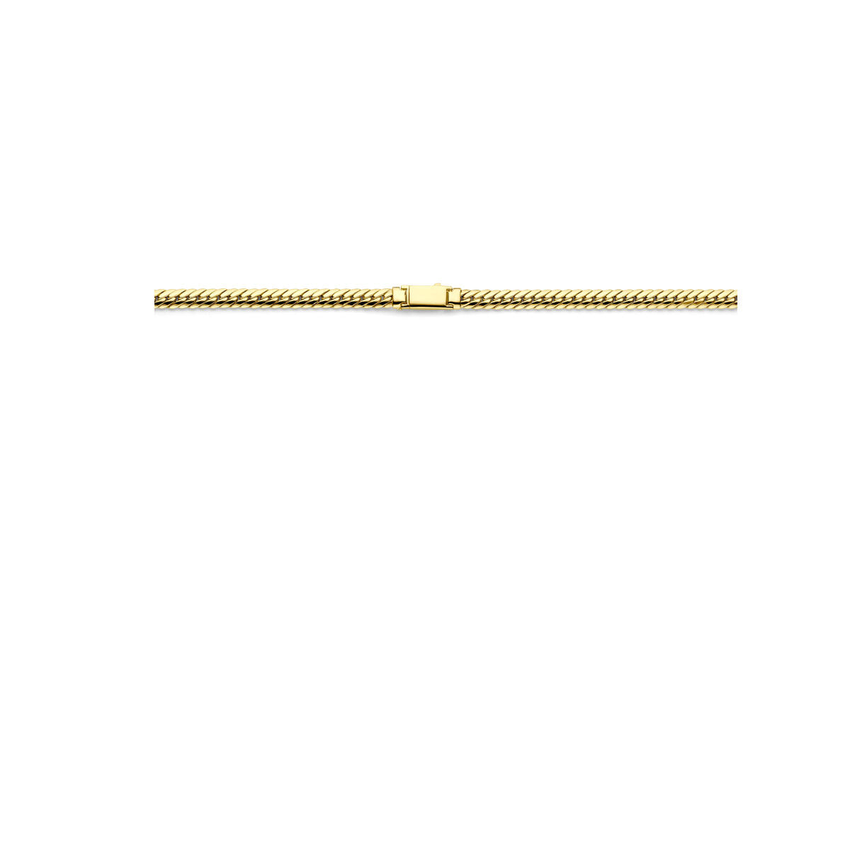 Panzerhalskette 5 mm 43 cm 14K Gelbgold