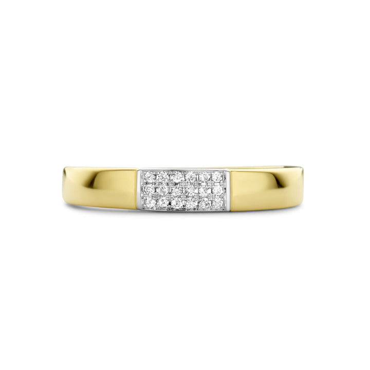Ring Diamant 0,07 ct h si 14K Bicolor-Gold gelb/weiß