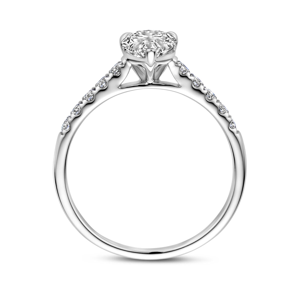 Ring im Labor gezüchteter Diamant 1.22ct H SI 14K Weißgold