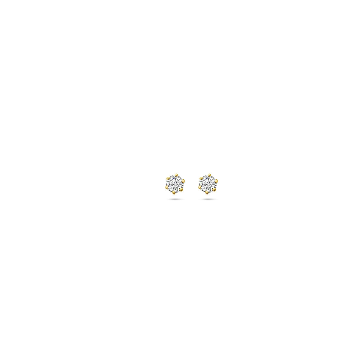 Ohrstecker aus 14K Gelbgold mit Diamanten in H SI-Qualität