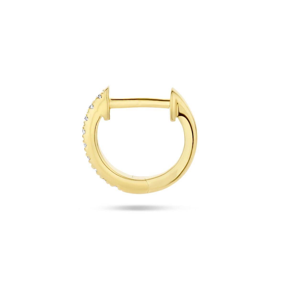 Klappohrring Diamant 0.03ct H SI 9.5mm einzeln 14K Gelbgold