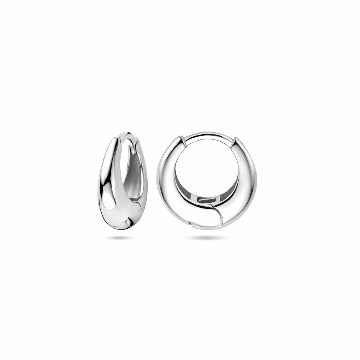 Klappcreolen 13,5 mm Silber rhodiniert