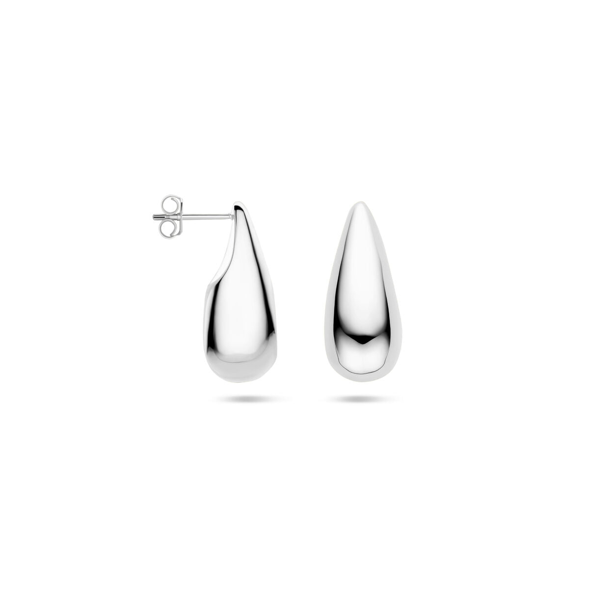 Ohrstecker Tropfen 25 mm Silber rhodiniert