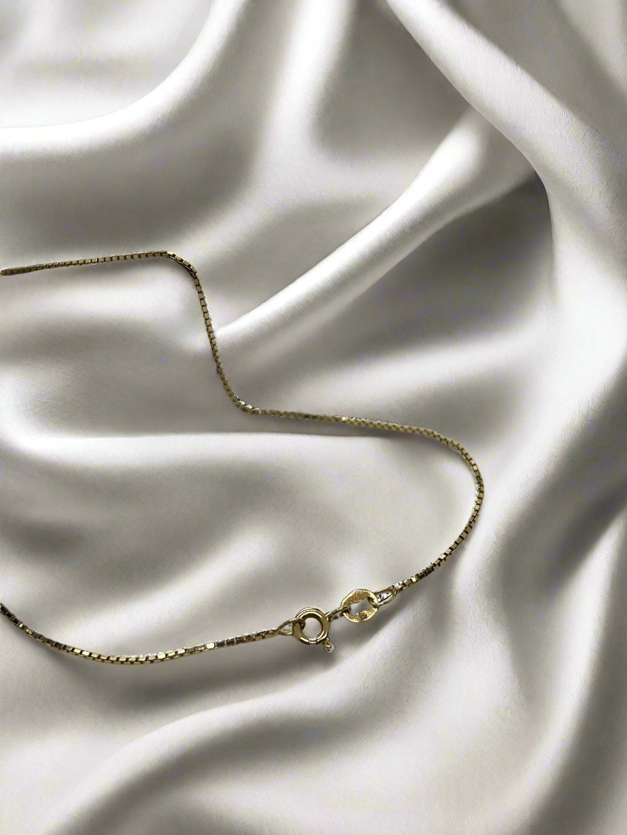 Vintage Collier aus 14K Gold mit venezianischer Kette, 45 cm lang und 3,2 g schwer