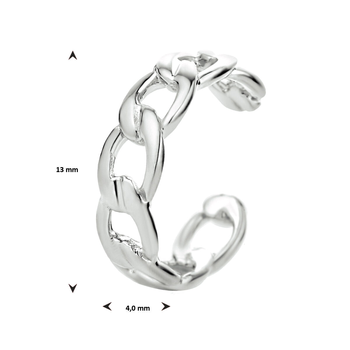 Ohrmanschettenglied, Silber rhodiniert
