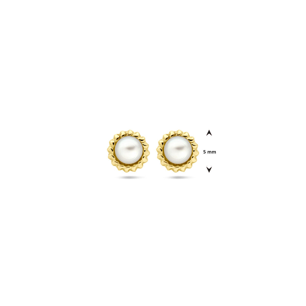 Perlohrstecker 5,0 mm 14K Gelbgold