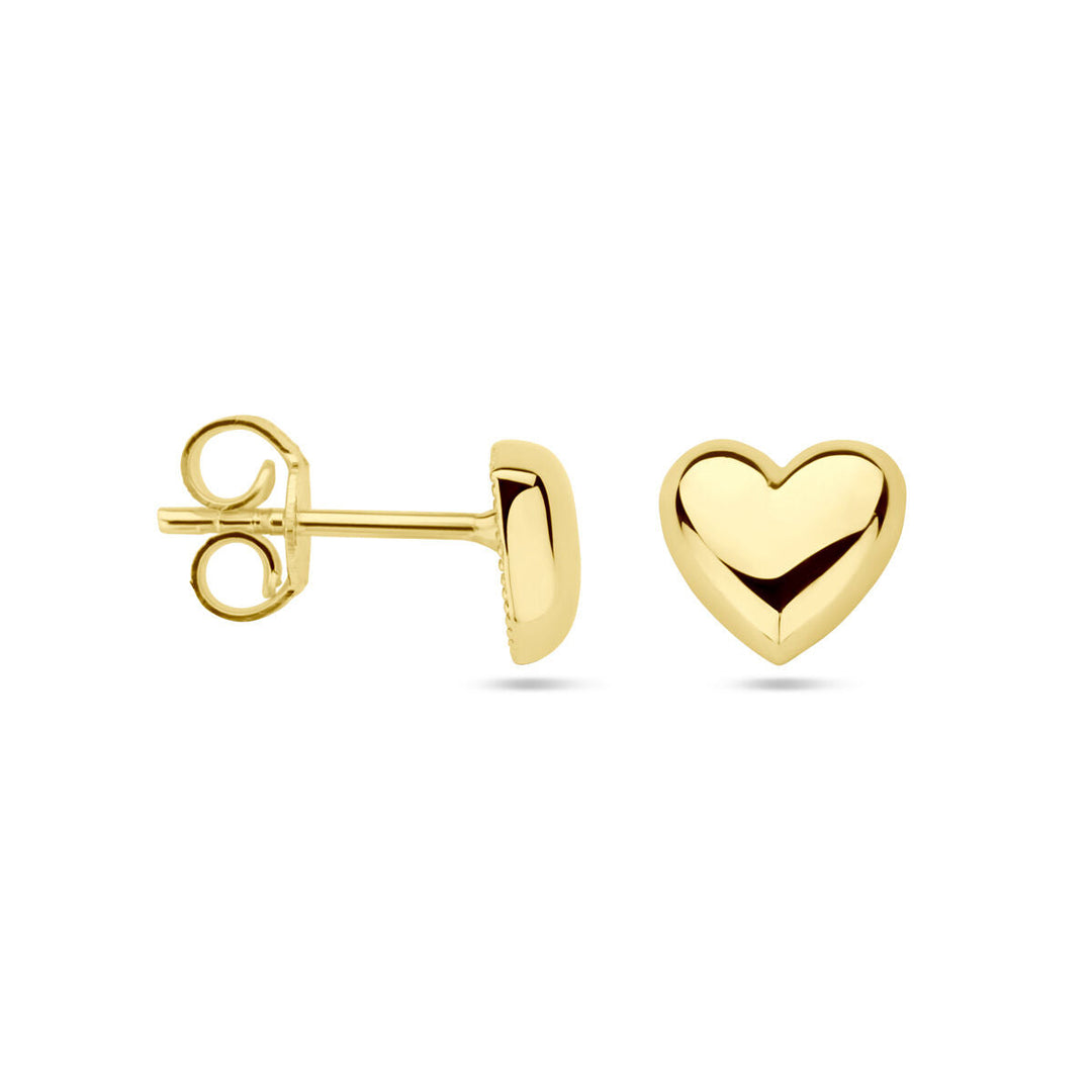 Ohrstecker Herz 14K Gelbgold