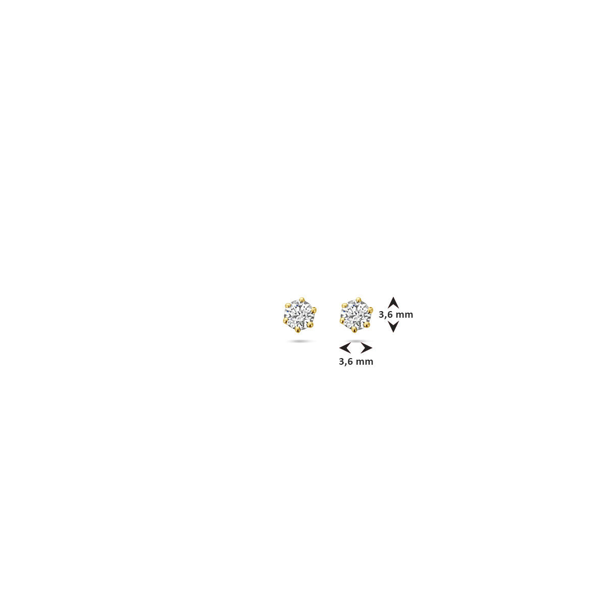 Ohrstecker Diamant H SI 14K Gelbgold