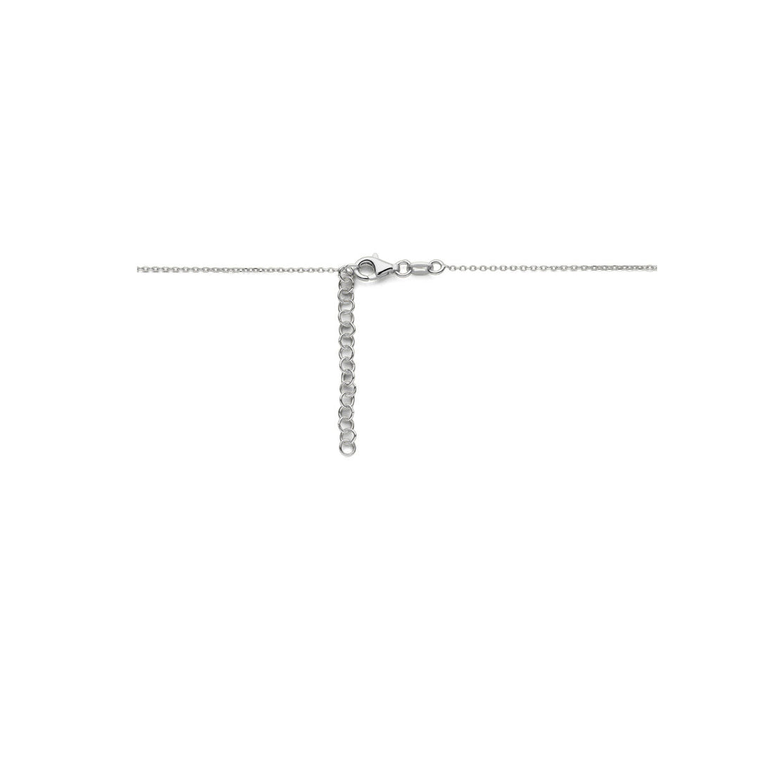 Halskette Herzen 41 + 4 cm Silber rhodiniert