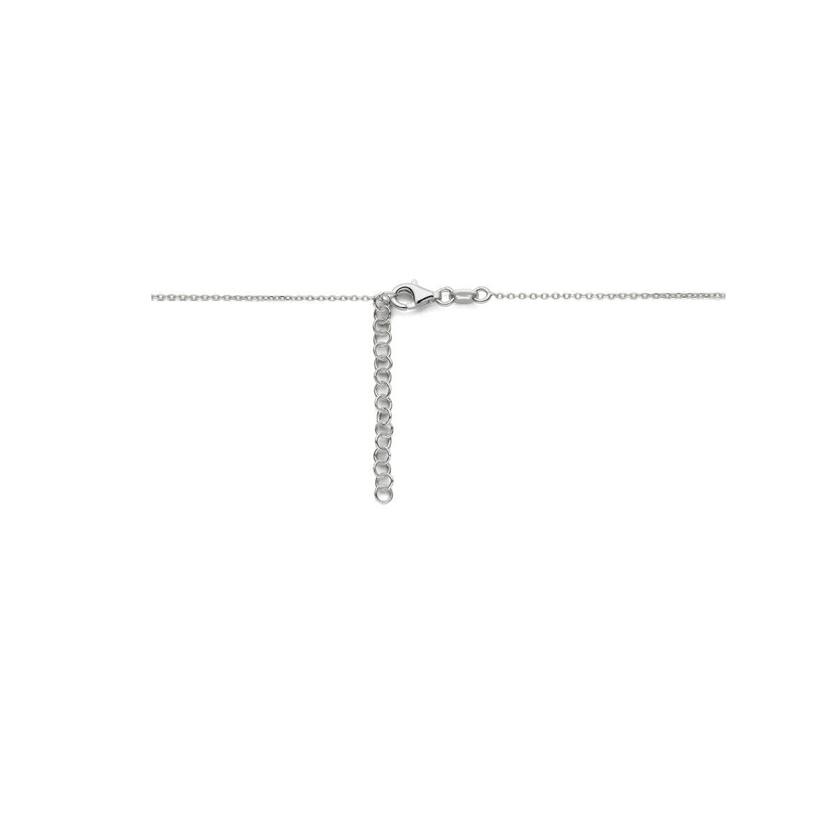 Halskette Herzen 41 + 4 cm Silber rhodiniert