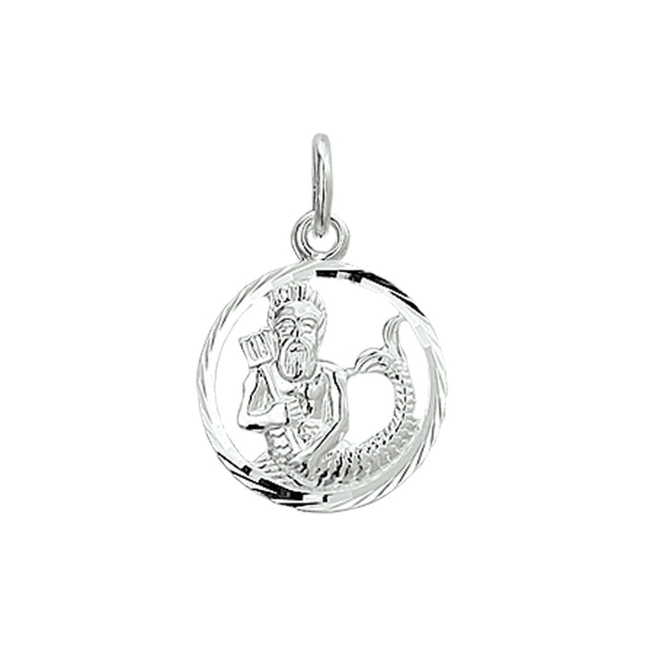 De Van der Kooij Collectie hanger sterrenbeeld gediamanteerd zilver wit is een unisex zilveren hanger met een sprankelende afwerking, voorzien van een elegant ontwerp en een handige lus voor bevestiging aan je favoriete ketting.