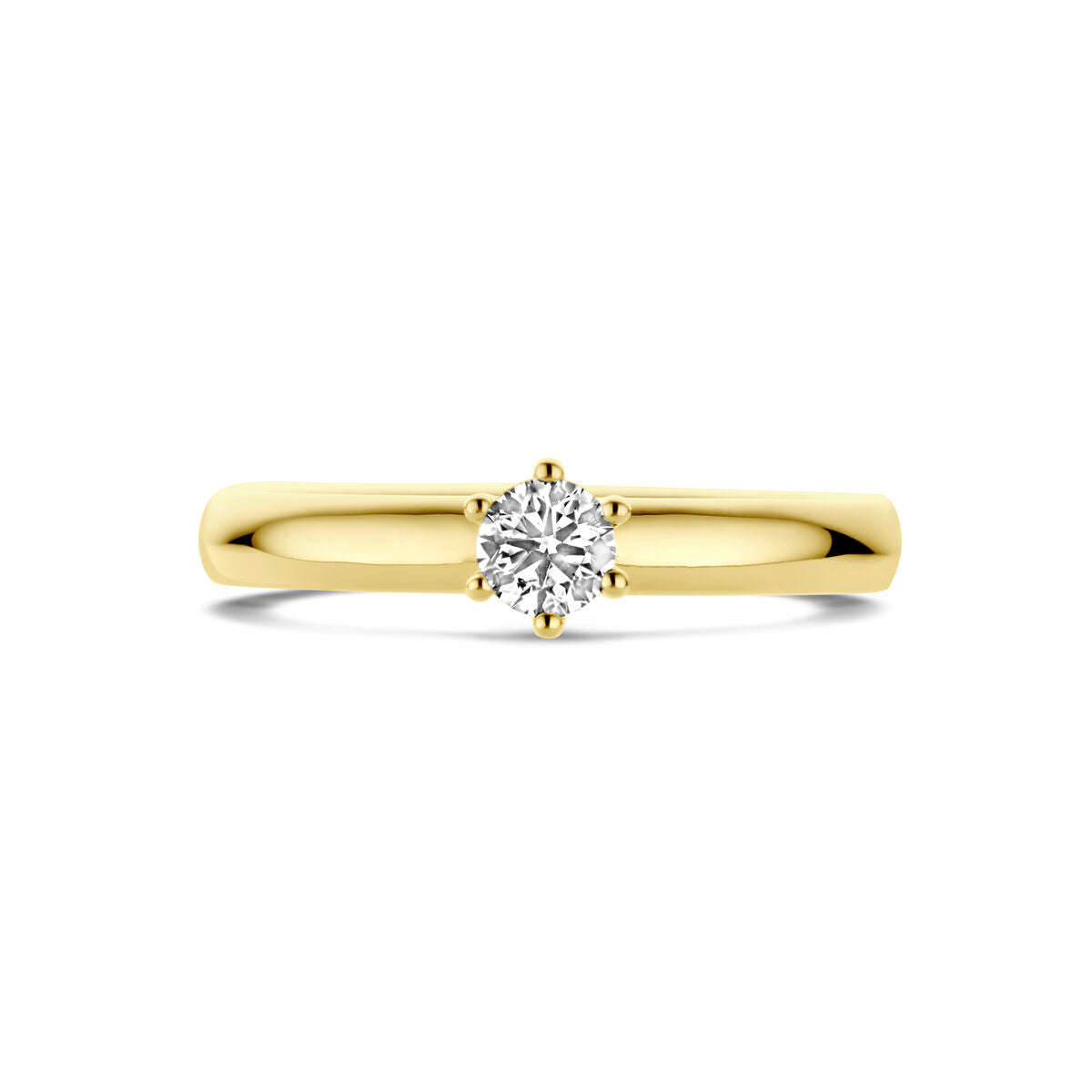 Verlobungsring Diamant 0,25 ct H SI 14K Gelbgold