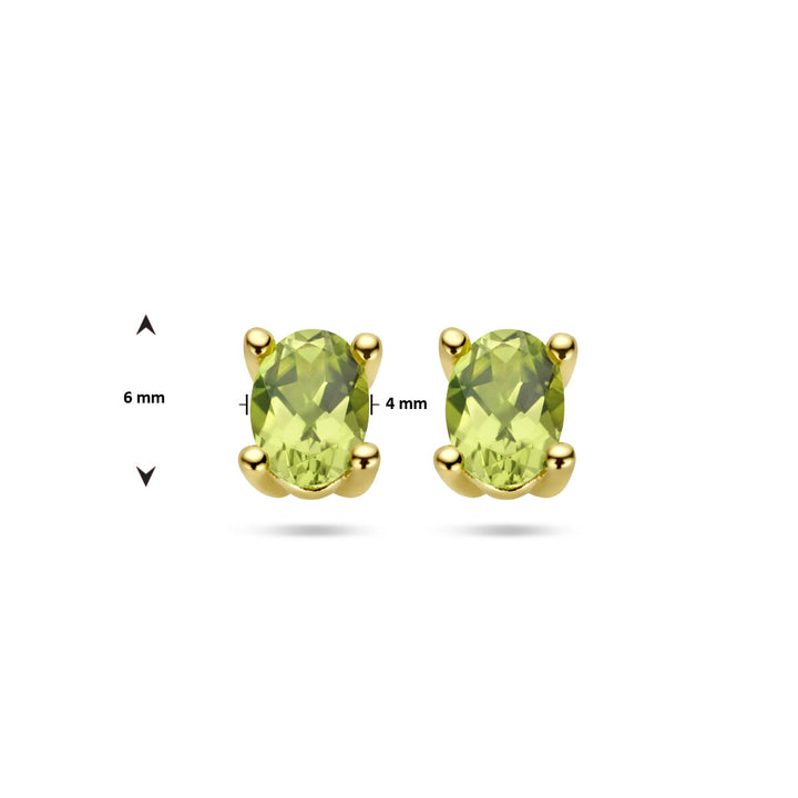 Ohrstecker Peridot 14K Gelbgold
