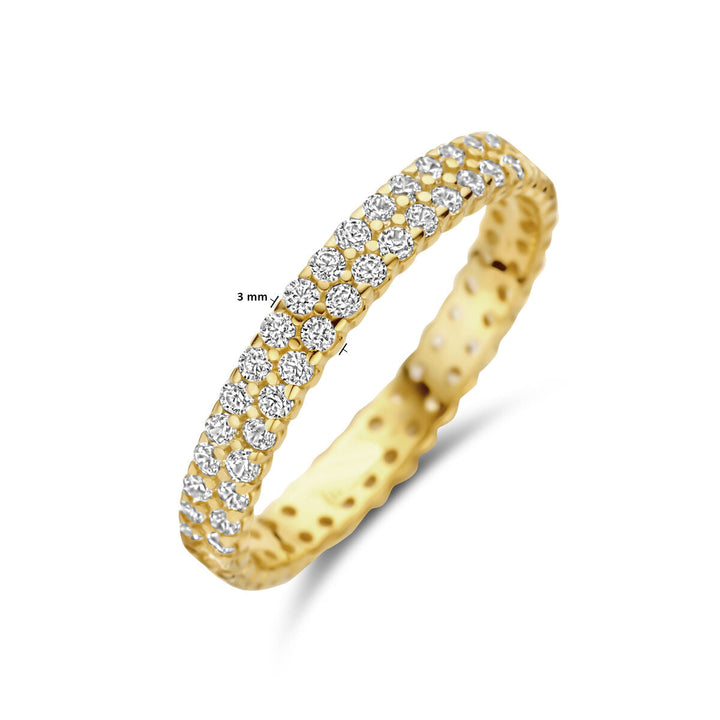 Ring Zirkonia 3 mm 14K Gelbgold