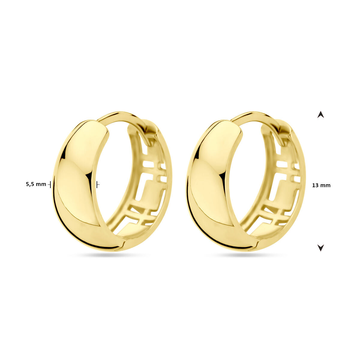 Creolen 13 mm 14K Gelbgold