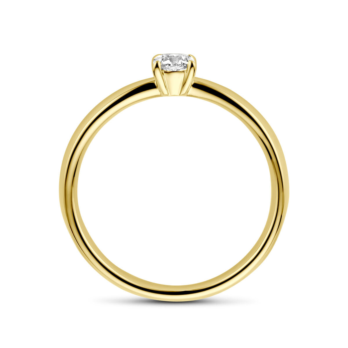 Verlobungsring Diamant 0,25 ct H SI 14K Gelbgold