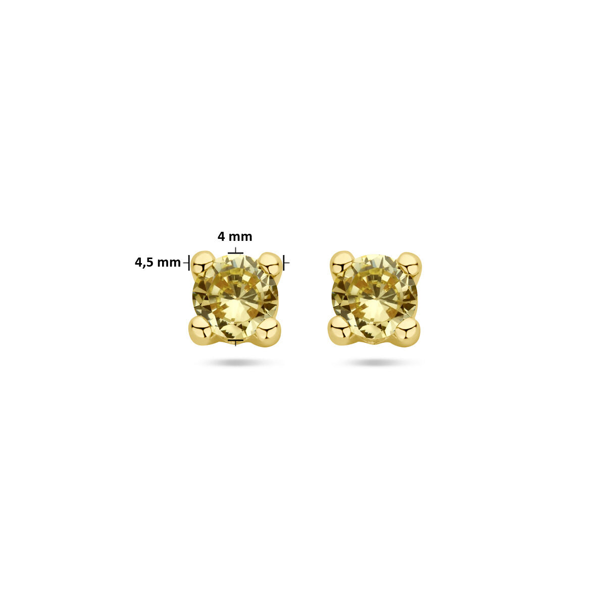 Ohrstecker Synth. Peridot 14K Gelbgold