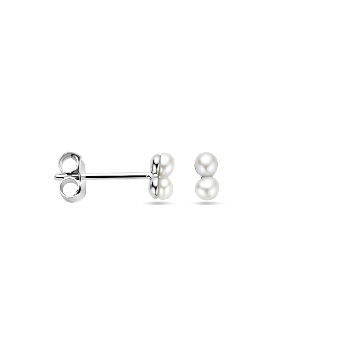 Ohrstecker Perle 5,5 mm Silber rhodiniert
