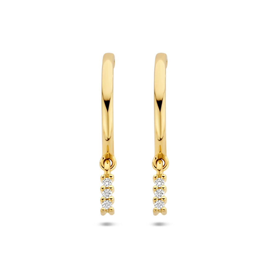 Ohrstecker Diamant 0,05 ct (2x0,025 ct) h si 14 K Gelbgold
