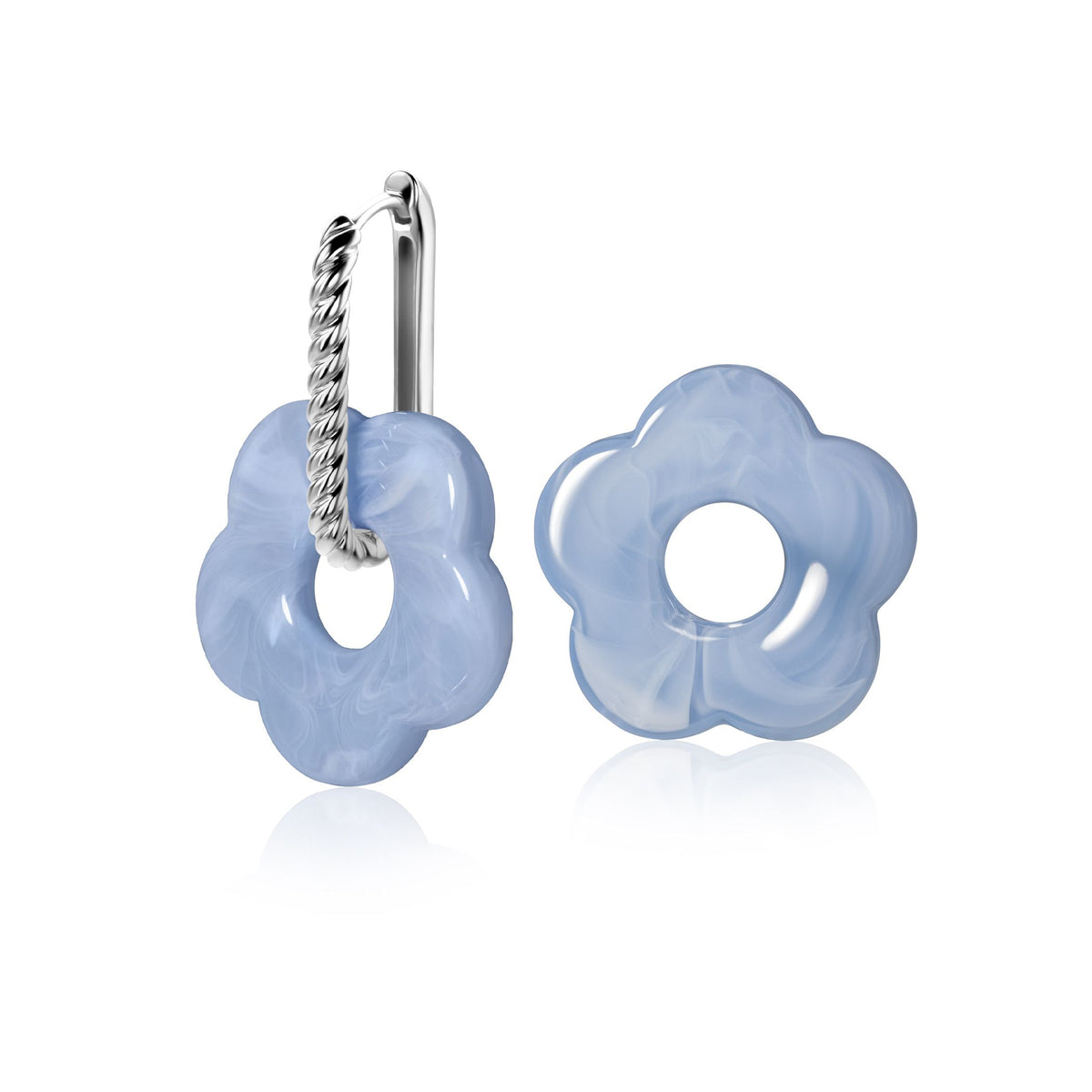 Zinzi Ohranhänger Blume Hellblau ZICH2720B