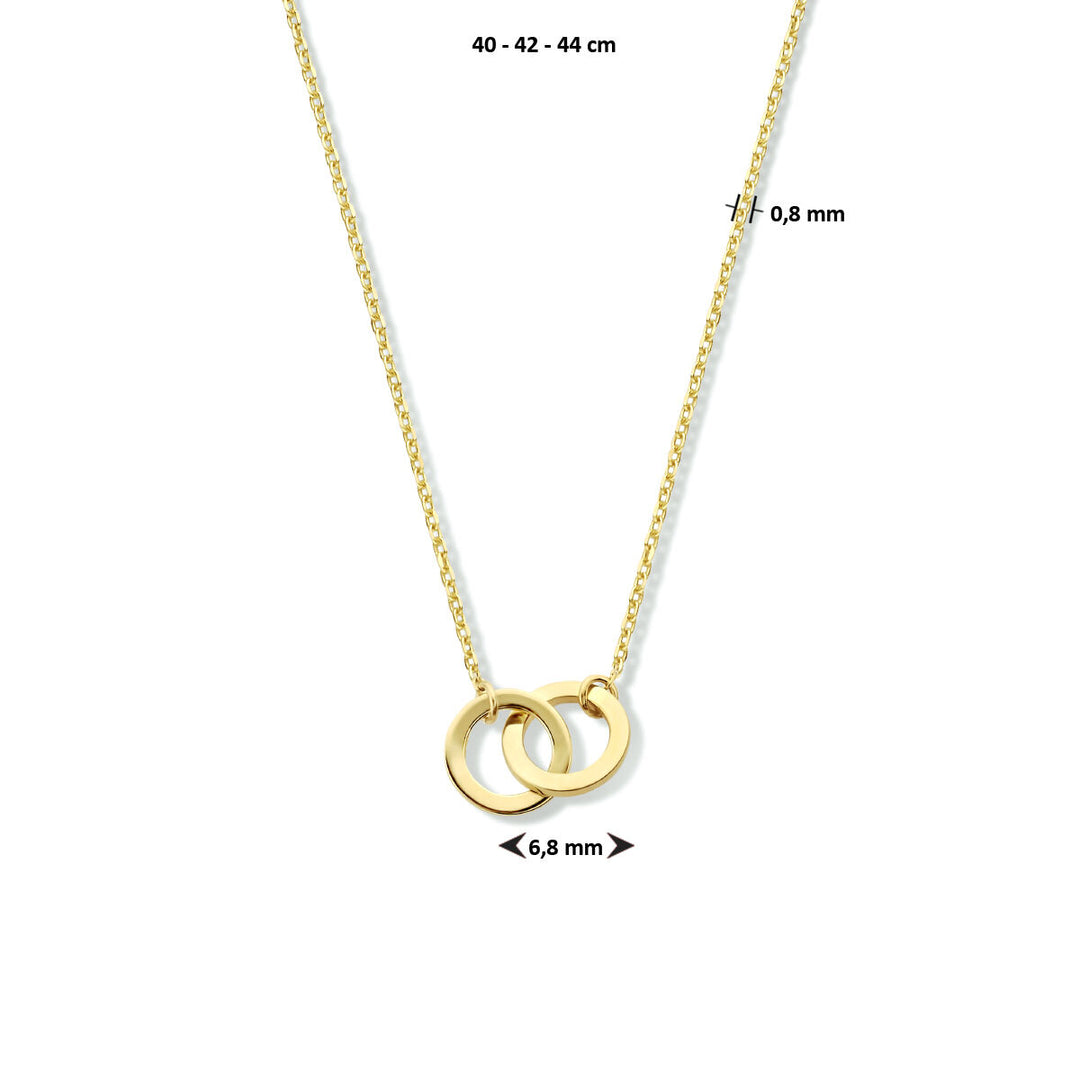 Halskette Kreise 40 - 42 - 44 cm 14K Gelbgold
