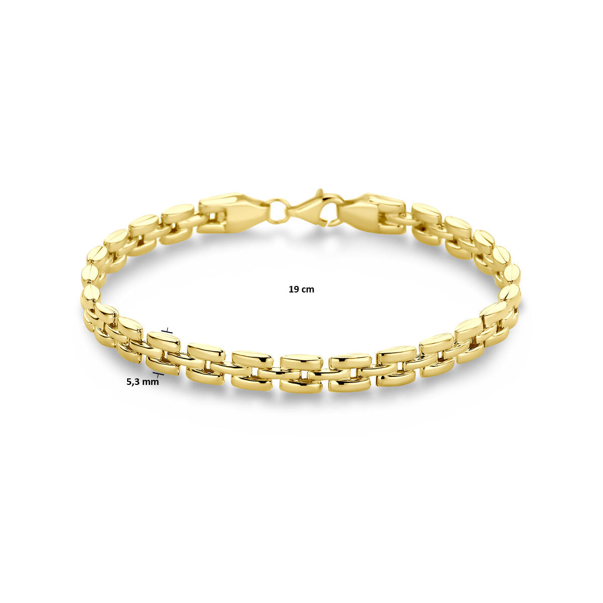 Armband Panther 5,3 mm 19 cm 14K Gelbgold