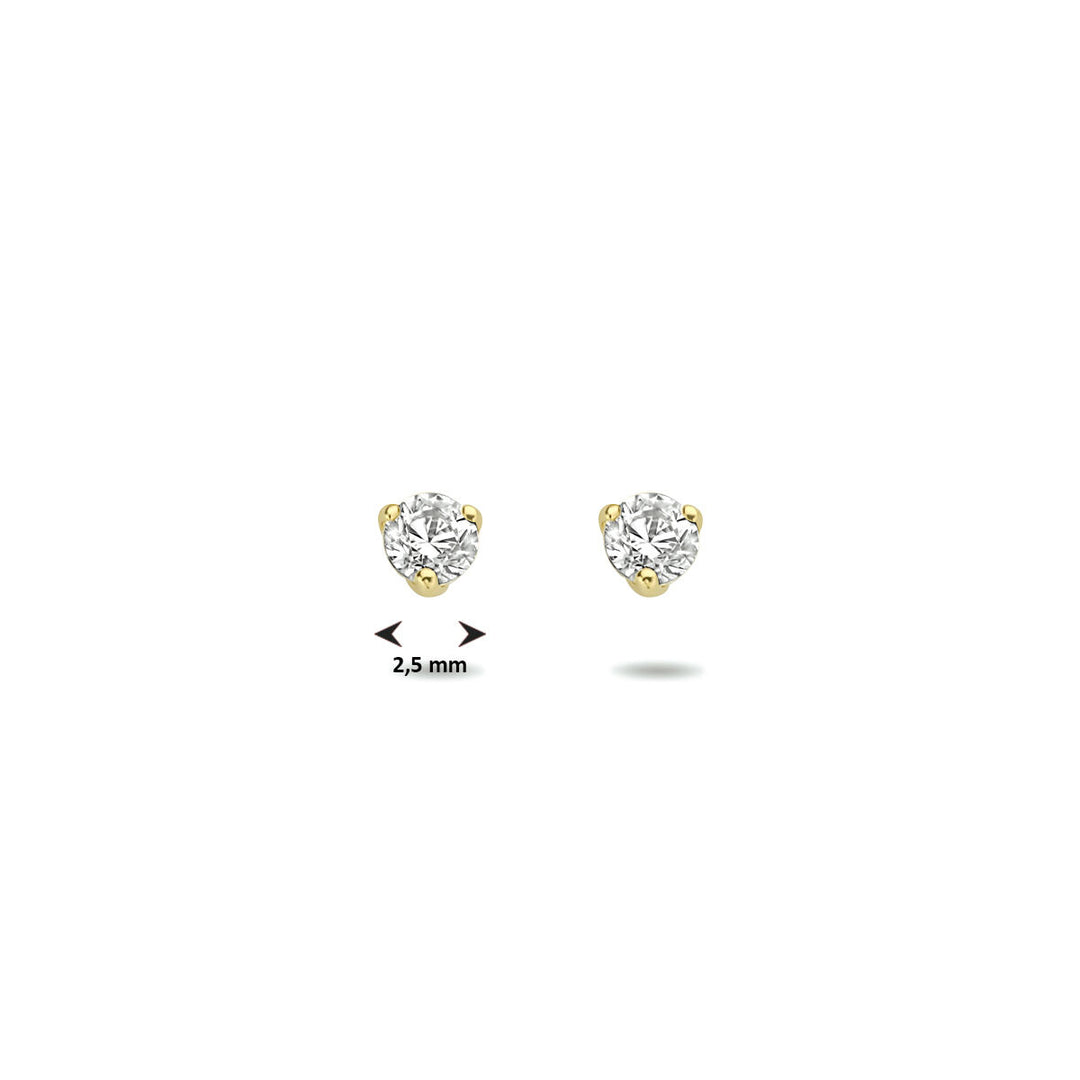 Ohrstecker Zirkonia 14K Gelbgold