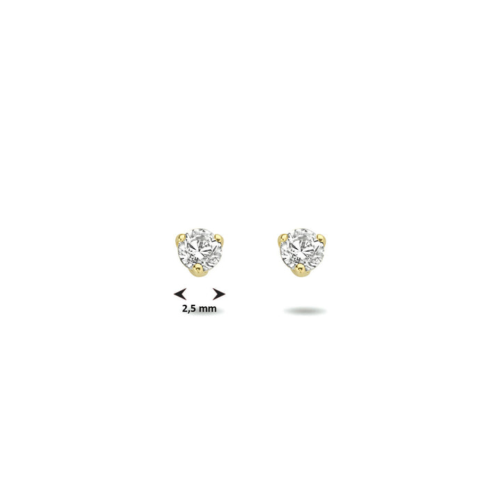 Ohrstecker Zirkonia 14K Gelbgold
