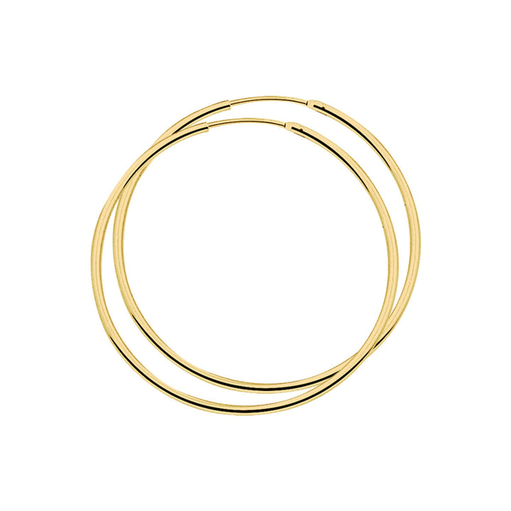 Ohrringe Rundrohr 1,5 mm 1 Mikron Silber vergoldet (gelb)