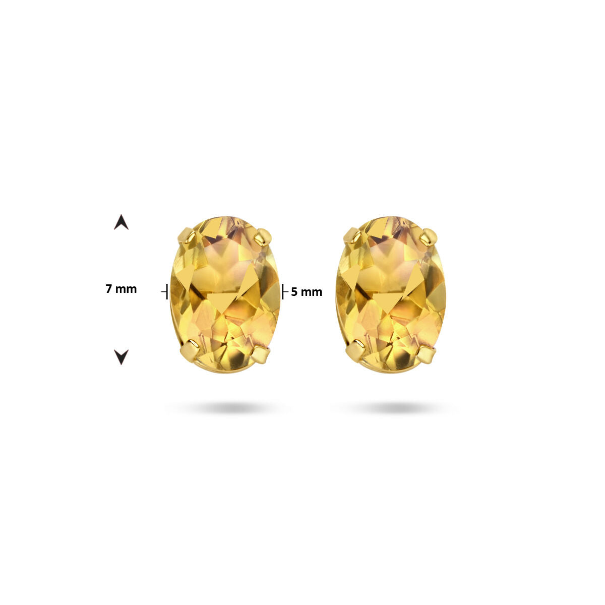 Ohrstecker Citrin 14K Gelbgold