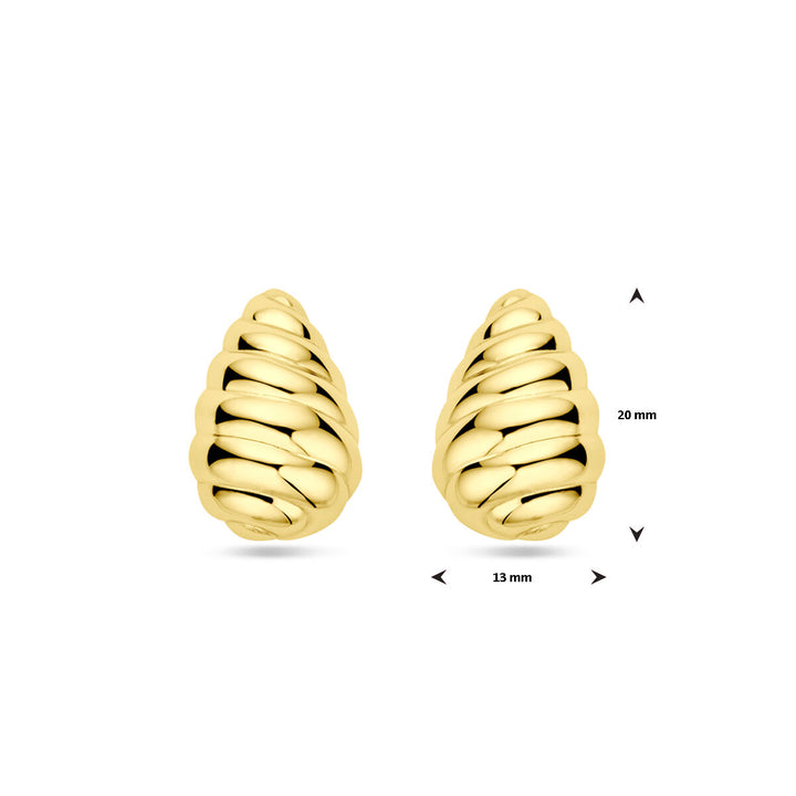 oorknoppen zilver verguld (geel)