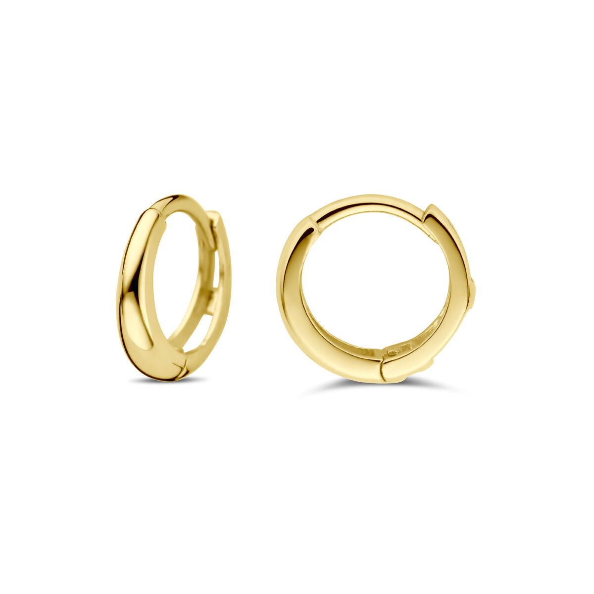 Klappohrringe 10 mm 14K Gelbgold