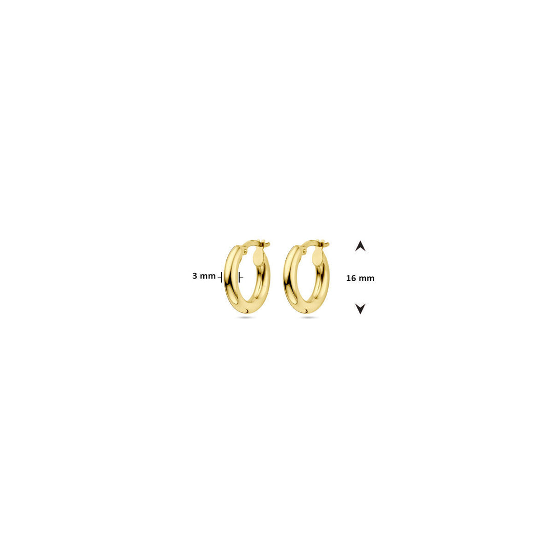 Ohrringe Rundrohr 14K Gelbgold 3.0mm