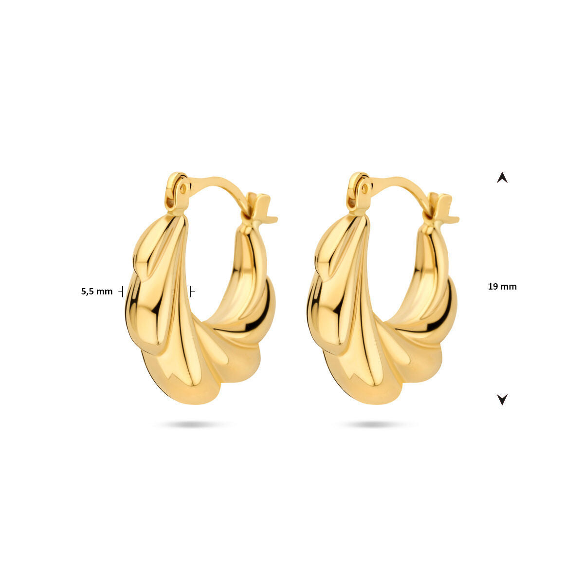 Creolen 19 mm 14K Gelbgold