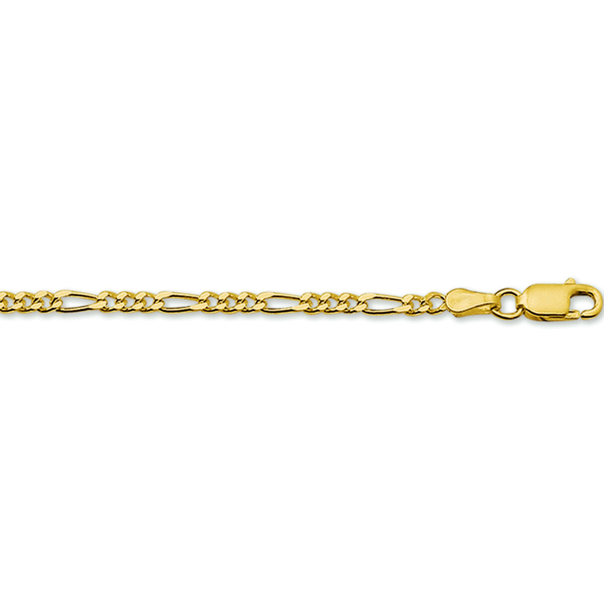 Armband aus goldfarbenem Metall mit Figaro-Gliedern und Karabinerverschluss