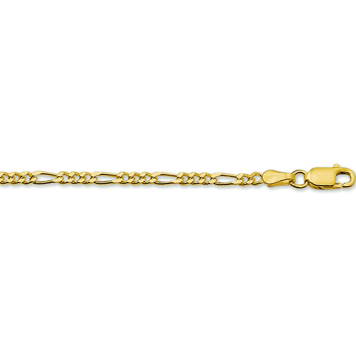 Armband aus goldfarbenem Metall mit Figaro-Gliedern und Karabinerverschluss